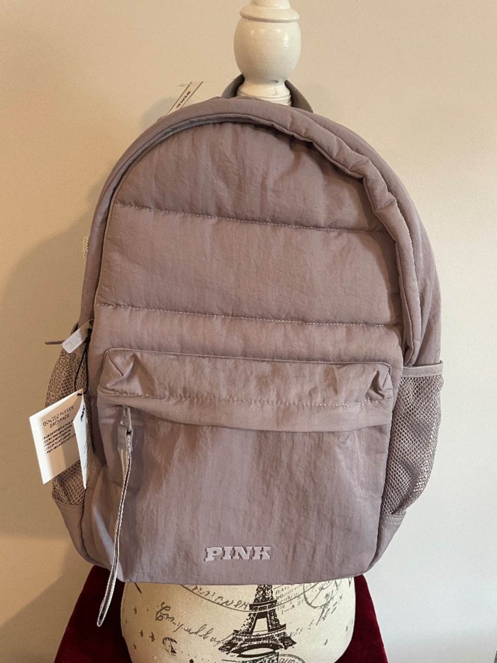 PINK - Large Puffer Backpack - Violet/Lavender - NWT